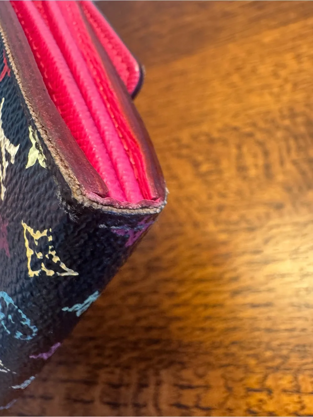 Louis Vuitton Monogram Multicolor Sarah Black Murakami Wallet w/COA